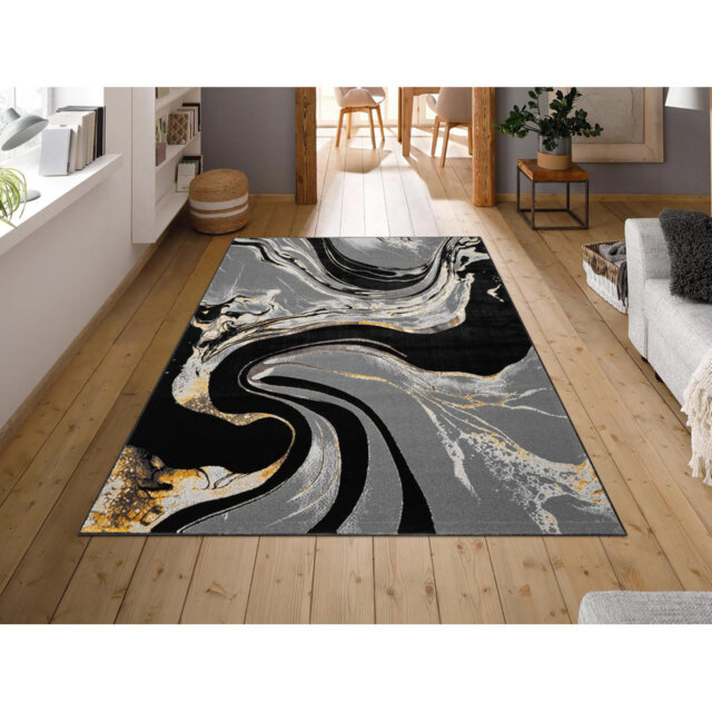 Marble Pattern Area Rug – Living Room, Bedroom Carpet, Hallway Kitchen Runner, Floor Mat Door Mat Abstract Design Rugs