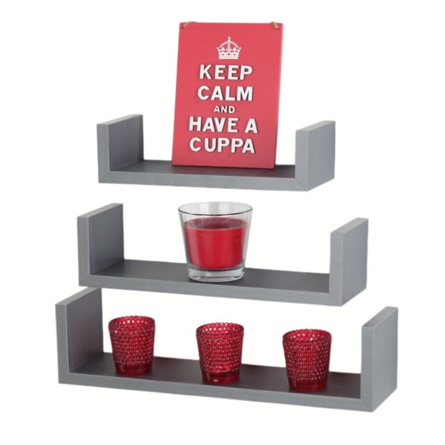 Hudson Shelf Kits, pack of 3 bookend wall shelves