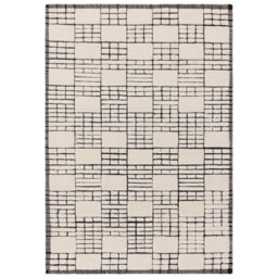 Havier Hand Tufted Wool Black/Cream Rug