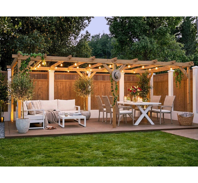 Dunster House Wooden Pergola Kit DIY Plants Frame Garden Structure Pressure Treated Utopia