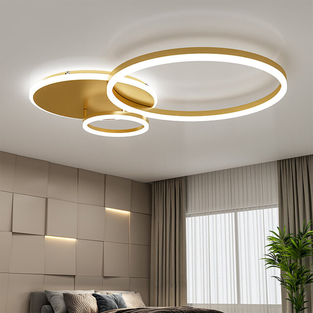 Aryash 3-Light 65cm Classic Golden Loops LED Integrated Flush Mount