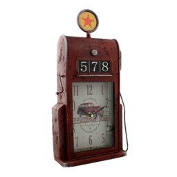 Analogue Metal Quartz Movement / Crystal Tabletop Clock in Brown