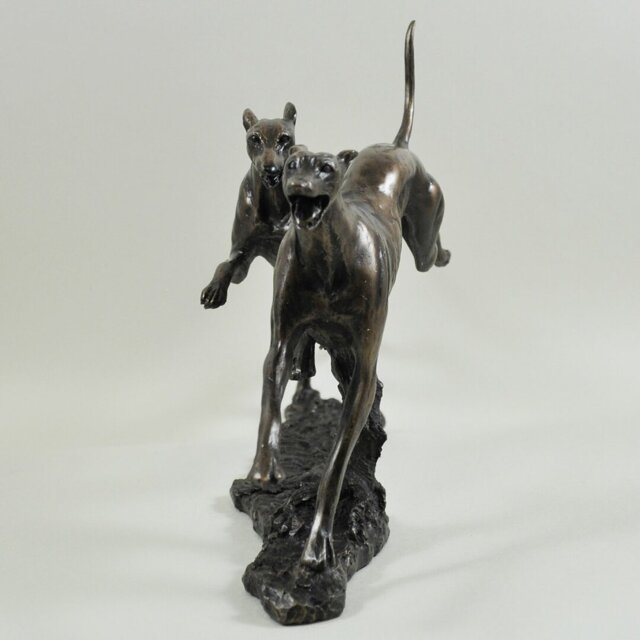 Animal Winner Pair of Greyhounds Dog Figurine