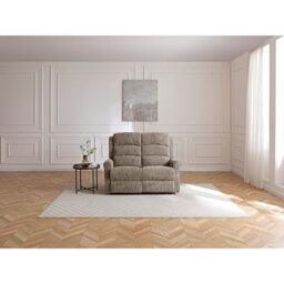 George 2 Seater Fawn Chenille Recliner Sofa