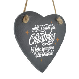 Someone Else To Cook Christmas Slate Heart Vivid Squid Wholesale Wall Decor