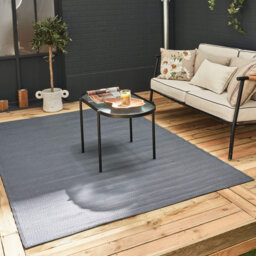 Urban Collection Outdoor Rug Plain Design in Anthracite