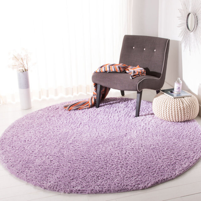 Theydon Looped/Hooked Lilac Rug