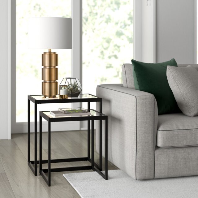 Glass Top Frame Nesting Tables