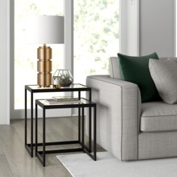 Glass Top Frame Nesting Tables