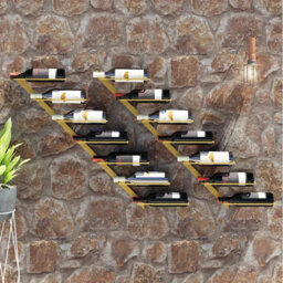 Janesville Wall Mounted Wine Bottle Rack