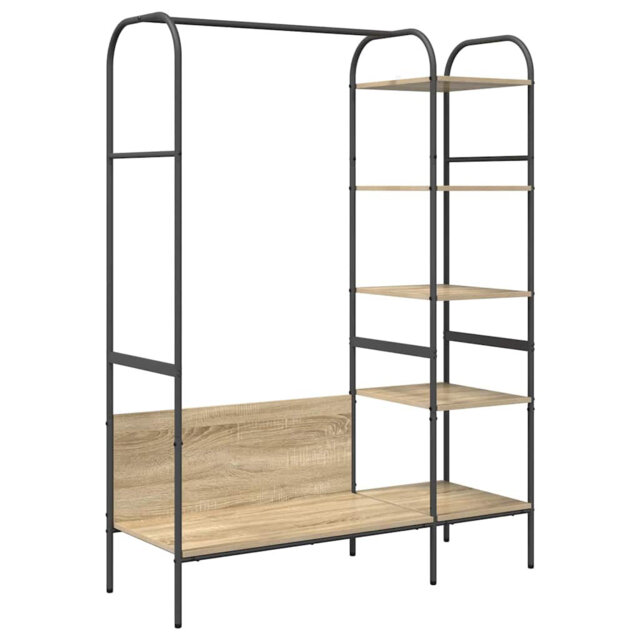 Clothes Rack With Shelf 120 X 44 X 160 Cm Engineered Wood