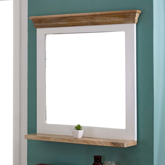 Charton Solid Wood Rectangle Wall Mirror