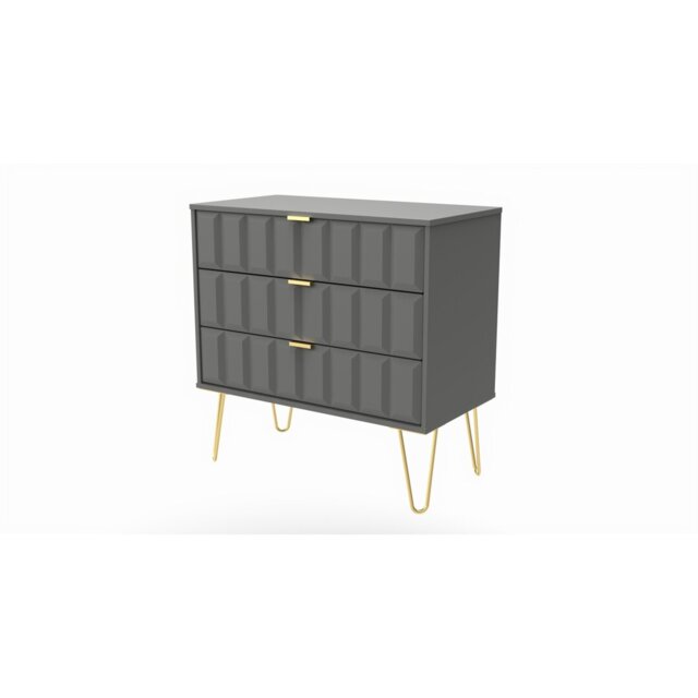 Fully Assembled Peletier 3 Drawer 76.5Cm W Chest of Drawers