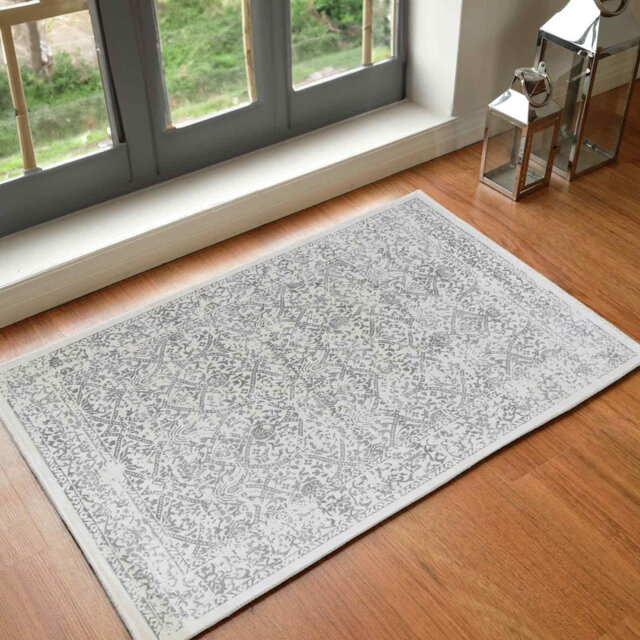Copenhaver Power Loom Off-White/Medium Gray/Charcoal Rug