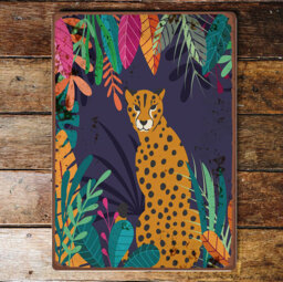 Cheetah Lepards Jungle Tropical Metal Wall DÃ©cor