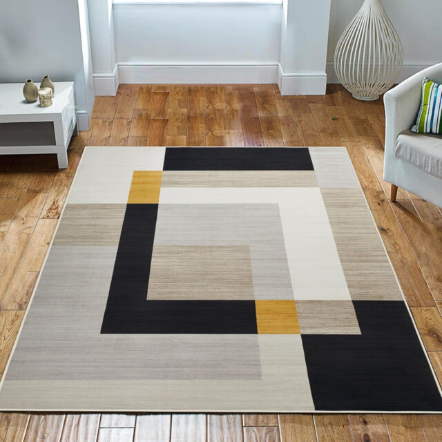 Aspire Homeware Modern Geometric Area Rug Contemporary Indoor Carpet