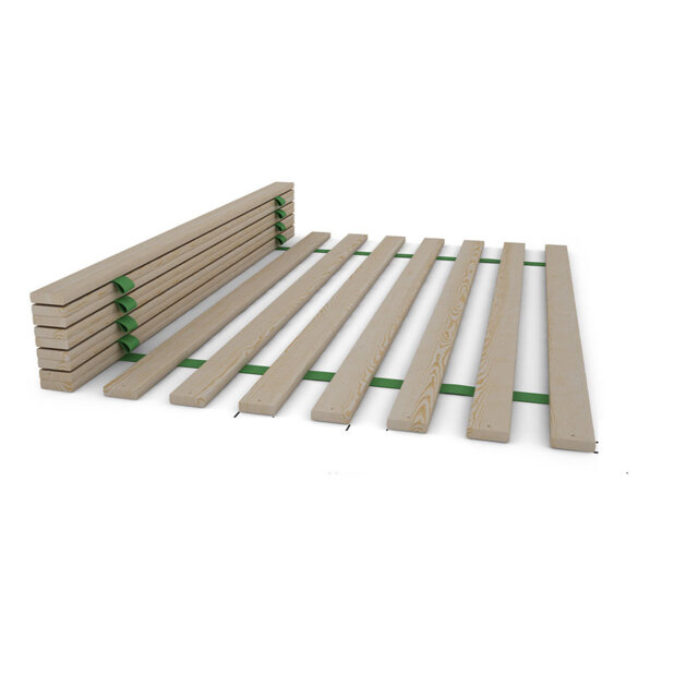 Nodax Wooden Bed Frame Slats - 100% Pine Wood Replacement Slats, Sustainable & Eco-Friendly Material, Easy to Assemble - Set of 16