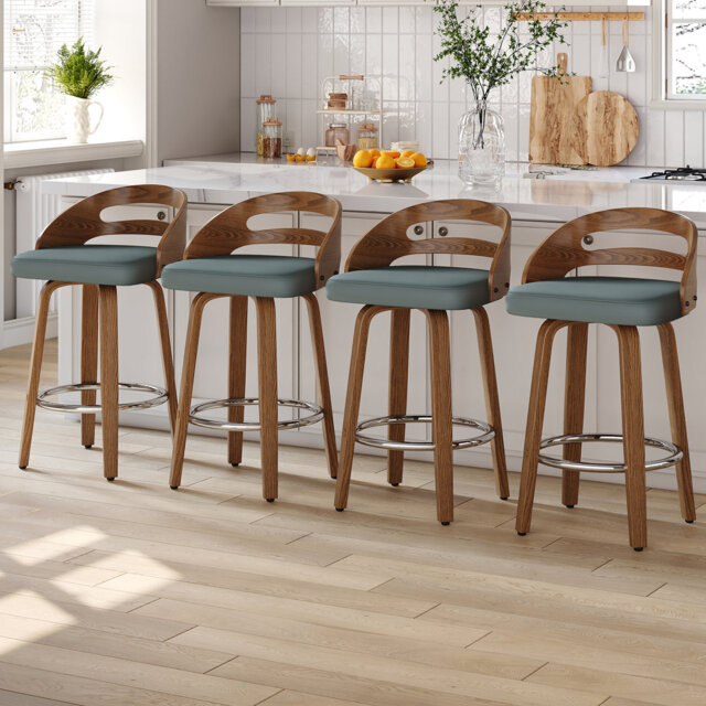 Mahtab Modern Upholstered Swivel Counter & Bar Stools