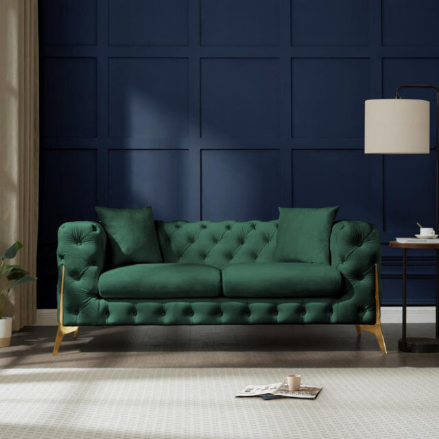 Spiceland 2 Seater Velvet Sofa
