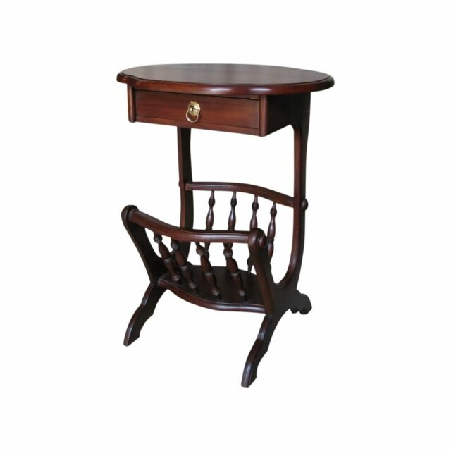 Isacc Solid Wood Free Standing Magazine Rack