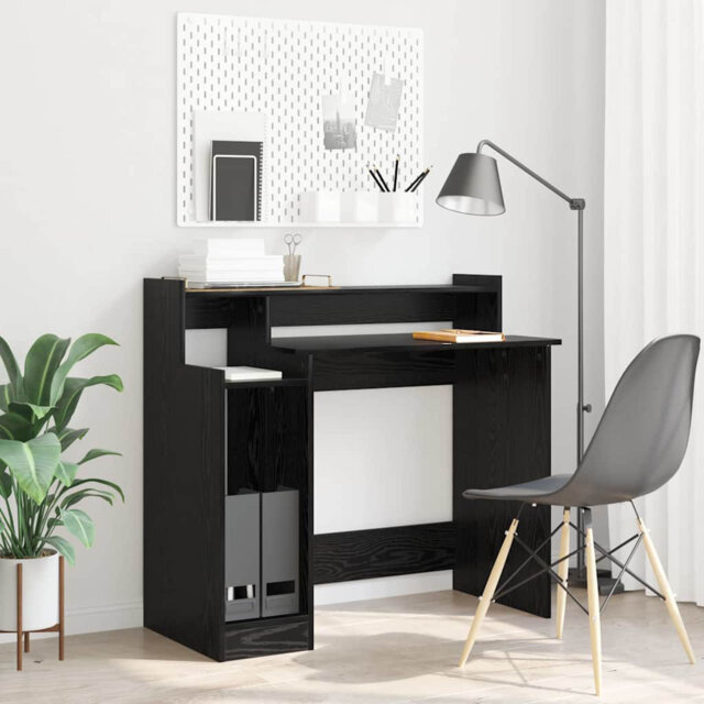 Desk With Desk Lamps 97 X 45 X 90 Cm Engineered Wood