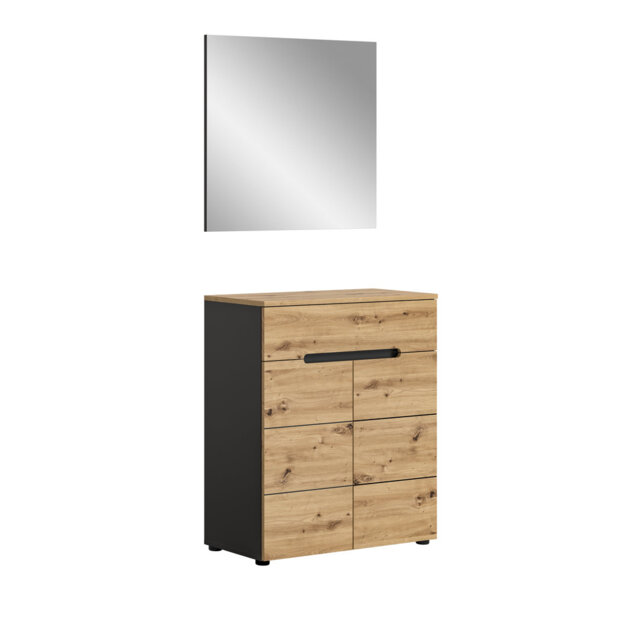 Chertsey 1 Drawer 80cm W Combo Dresser with Mirror