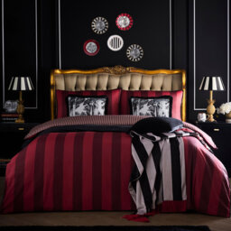 Laurence Llewelyn-Bowen Festivo Circus Stripe Duvet Cover Set Red