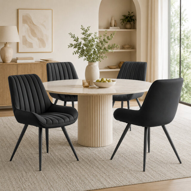 43.7cm H Polyester Upholstered Upholstered Back Side Chair