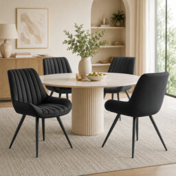 43.7cm H Polyester Upholstered Upholstered Back Side Chair