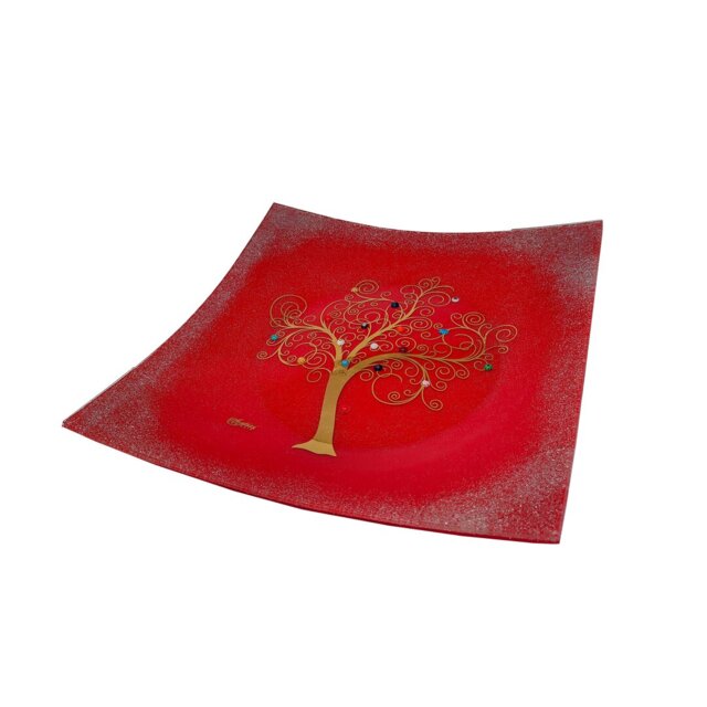 Clinkscales Glass Square Decorative Plate