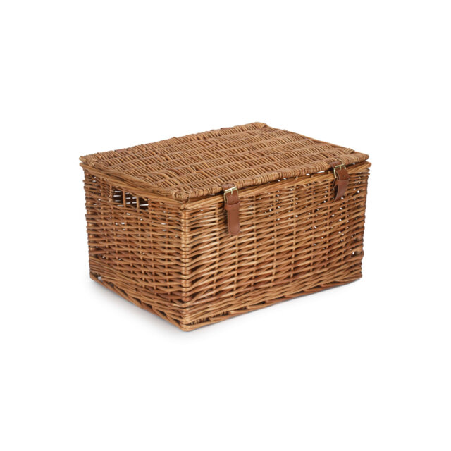 Wicker Light Steamed Finish Windsor Empty Hamper Basket