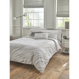 Maya Silver 100% Cotton 200 TC Reversible Duvet Cover Set - Elegant Bedding