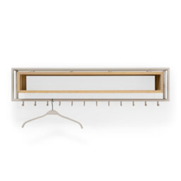 School 12 - Hook Wall Mounted Coat Rack with Storage