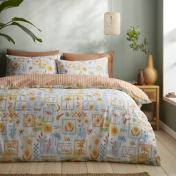 Soleil Cotton Blend Floral Duvet Cover Set