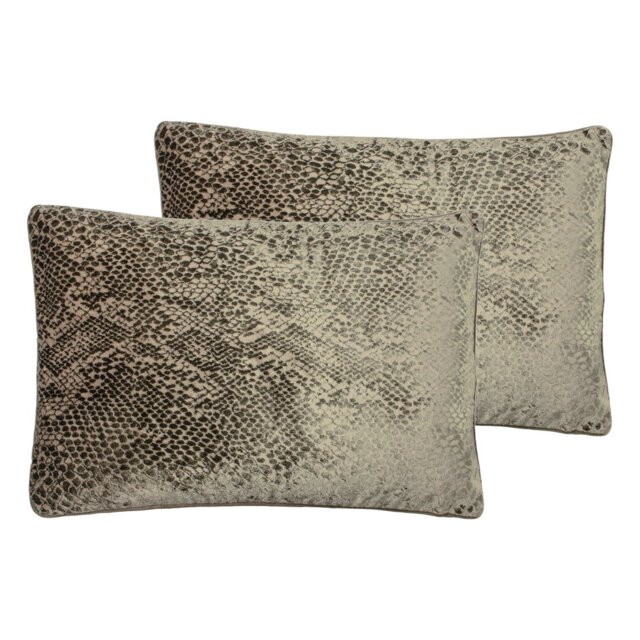 Feathers Animal Print Lumbar Cushion with Filling