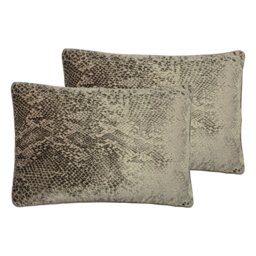 Feathers Animal Print Lumbar Cushion with Filling