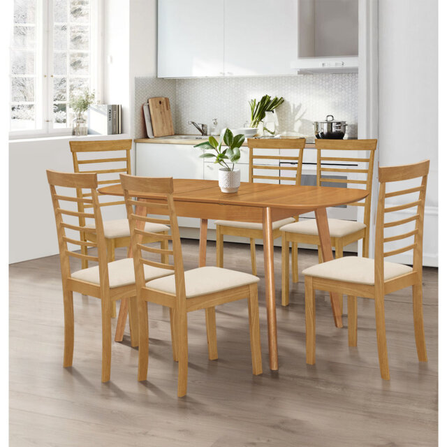 Ahwahnee Extendable Oak Oval Solid Wood Base Dining Table