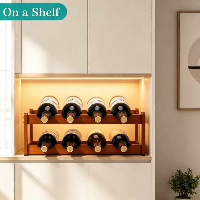 Wine Bottle Rack Brown