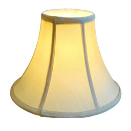 Faux Silk Bell Shaped Lampshade Fabric Bell Lamp Shade ( Screw On ) in Cream