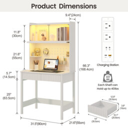 Computer Desk with Power Outlet