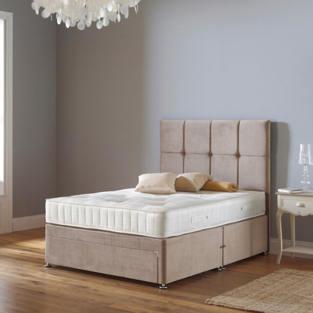 Myer Adams 9 Inch / 22CM Open Coil Mattress Dual Sided with Handle, Tufted, Medium-Firm Feel.