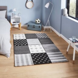 Dake area rug Machine Woven Rectangle Grey
