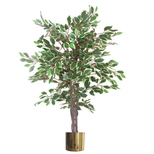 100cm Faux Ficus Tree in Metal Pot
