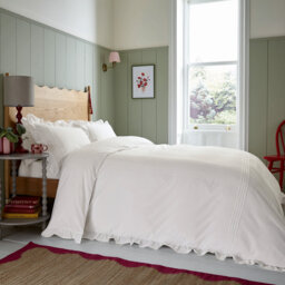 Evie Pintucks Cotton Duvet Cover Set