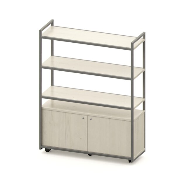 Deakins 176cm H x 119cm W Etagere Bookcase