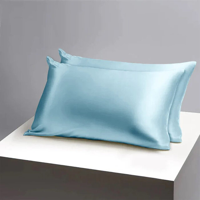 Easy Care Satin Pillow Covers (Set of 2) - Envelope Closure, Wrinkle-Free, Silky Satin Fabric