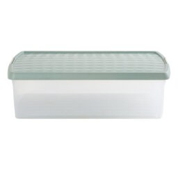 Wham Clip 30L Rectangular Plastic Storage Boxes with Secure Clip Lock Lids. L:59.5 x W:39.5 x H:17cm