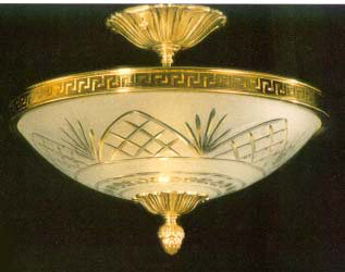 Delreal Glass Semi Flush Mount