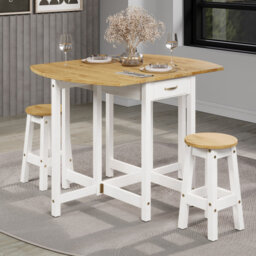 Stanley 2 Person Drop Leaf Pine Wood Dining Set