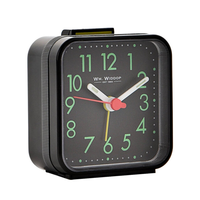 Analog Battery-Operated Alarm Tabletop Clock in Black/Green/Red/White